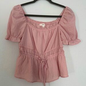 MINE size Medium peplum top pink